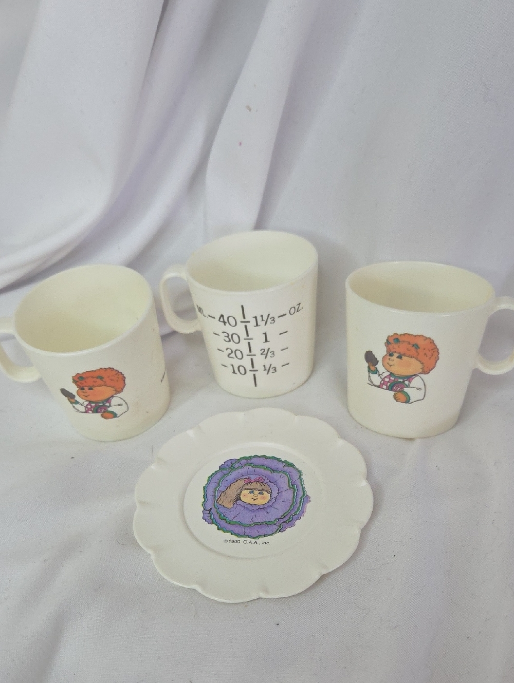 Vintage 1990 Cabbage Patch Kids children's plastic tea set 